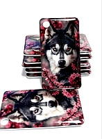 Брелок со смолой "Хаски"