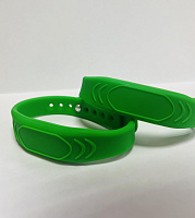 Браслет силиконовый регулируемый, зеленый
