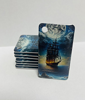 Брелок со смолой "Корабль"