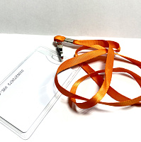 Карман с креплением, оранжевый + карта