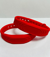 Браслет силиконовый регулируемый, красный